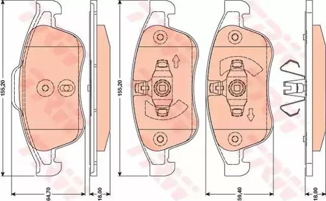 Колодки GDB1789 TRW