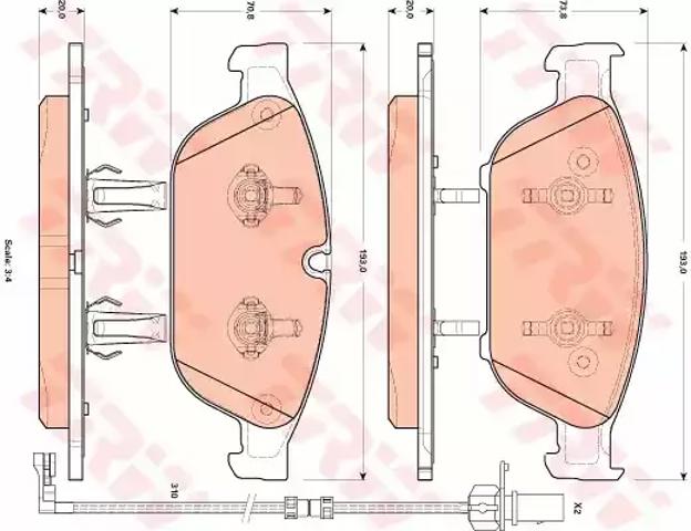 Колодки передние GDB1897 TRW