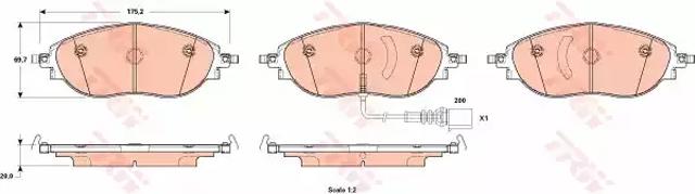 Колодки тормозные передние дисковые GDB1918 TRW