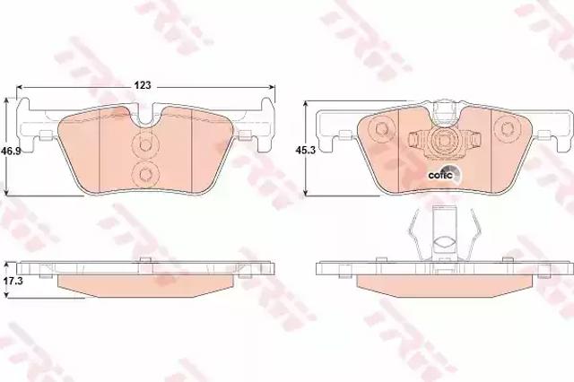 Колодки на тормоз задний дисковый GDB1919 TRW