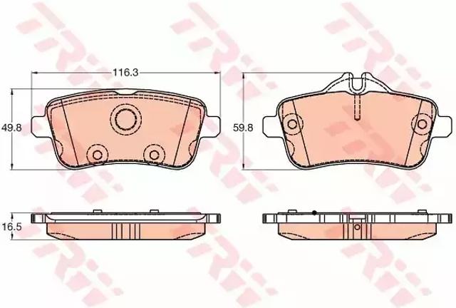 Колодки дисковые  GDB1947 TRW