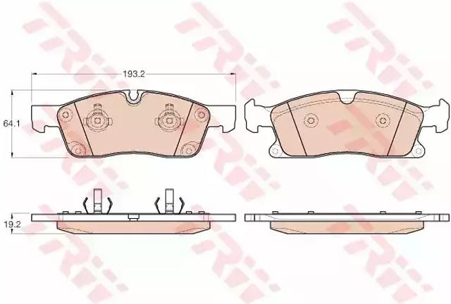 Колодки тормозные передние дисковые GDB1955 TRW