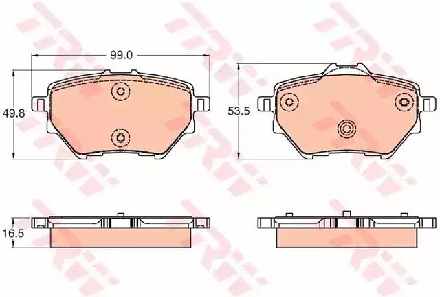 Задние дисковые колодки GDB2036 TRW