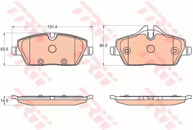 Тормозные колодки GDB2038 TRW