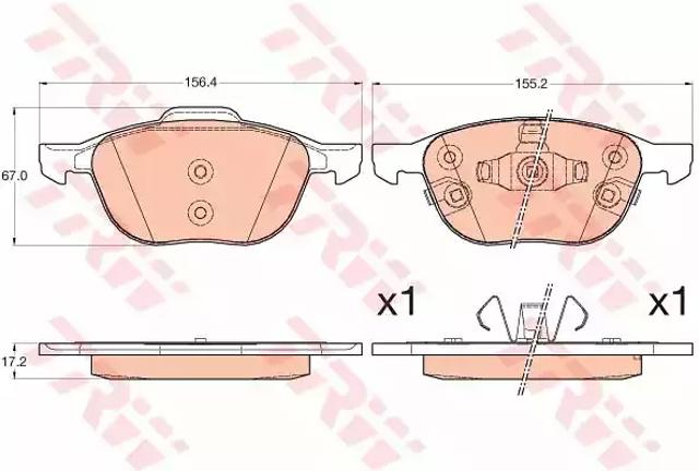 Колодки GDB2059 TRW