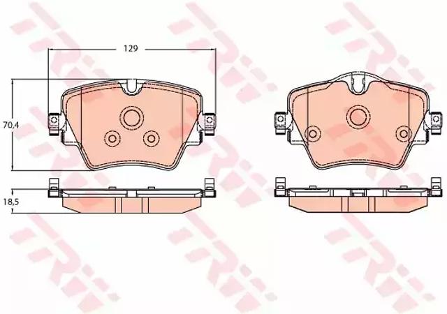 Колодки тормозные передние дисковые GDB2098 TRW
