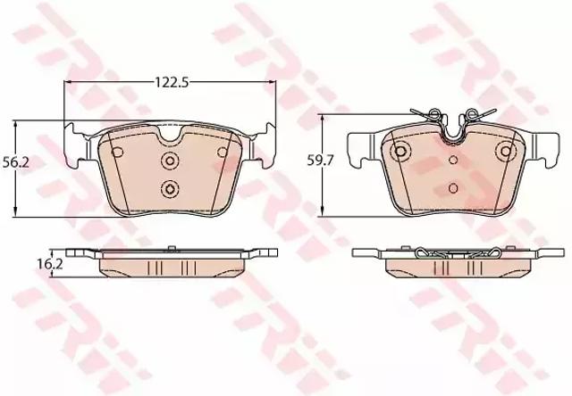 Колодки тормозные дисковые комплект GDB2110 TRW