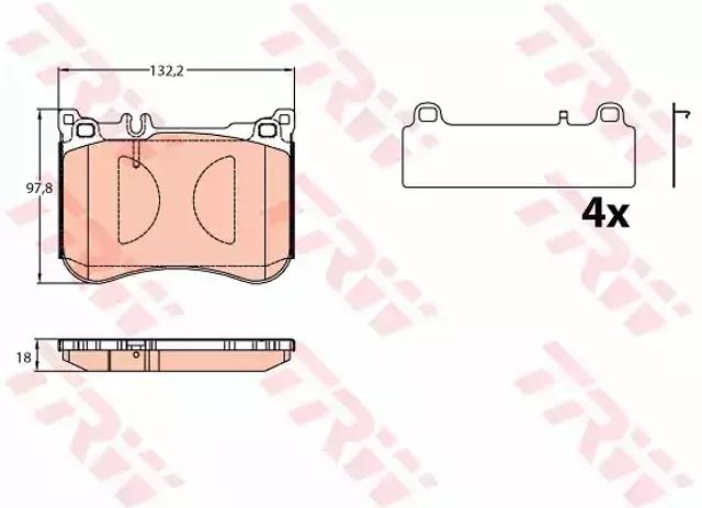 Колодки передние GDB2144 TRW