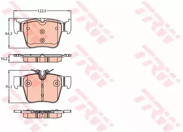 Задние колодки GDB2154 TRW