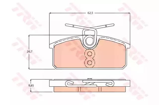 Задние дисковые колодки GDB2166 TRW