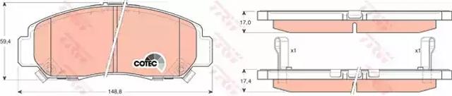 Колодки передние GDB3268 TRW