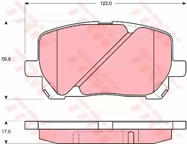 Передние тормозные колодки GDB3315 TRW