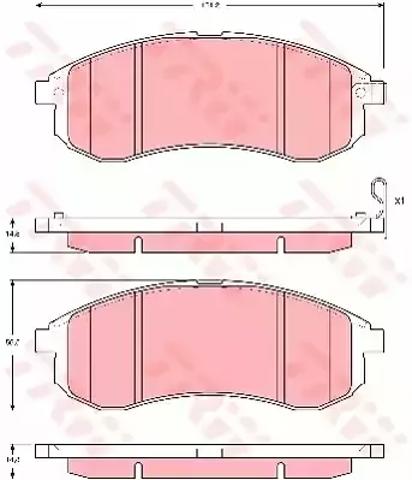 Колодки тормозные дисковые комплект GDB3380 TRW