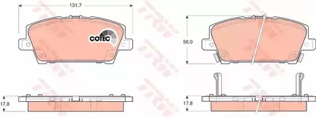 Передние тормозные колодки GDB3407 TRW