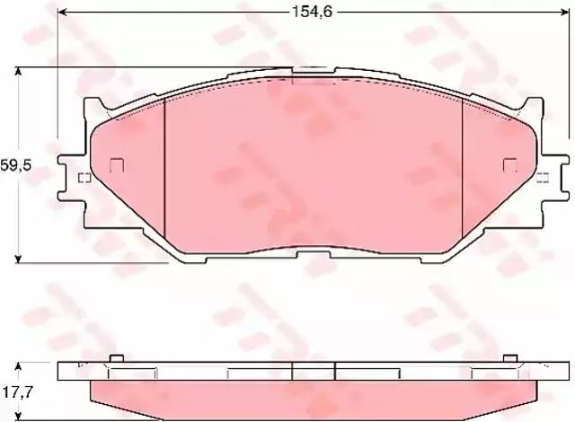 Передние тормозные колодки GDB3410 TRW