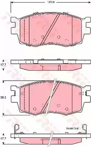 Колодки тормозные передние дисковые GDB3420 TRW