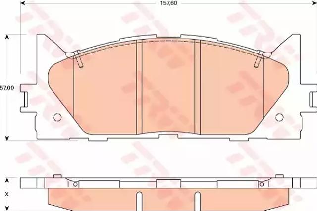 Колодки тормозные передние дисковые GDB3429 TRW