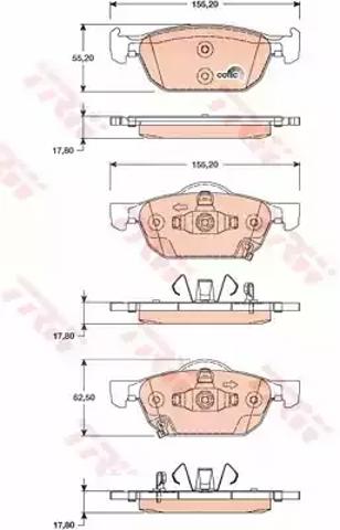 Колодки тормозные GDB3476 TRW
