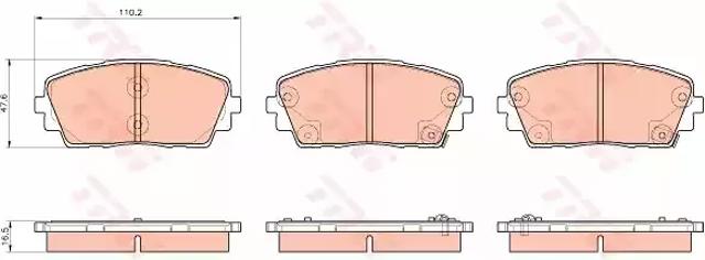 Передние тормозные колодки GDB3535 TRW