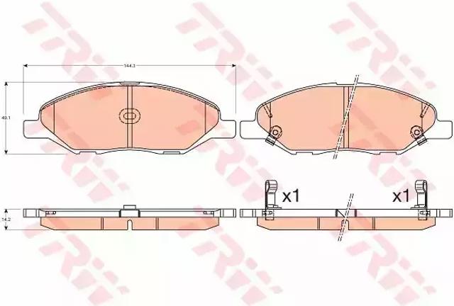 Колодки тормозные GDB3577 TRW