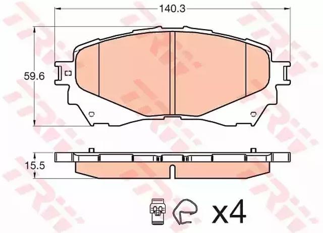 Тормозные колодки GDB3580 TRW
