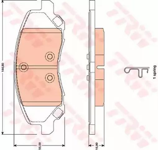 Колодки тормозные GDB4141 TRW