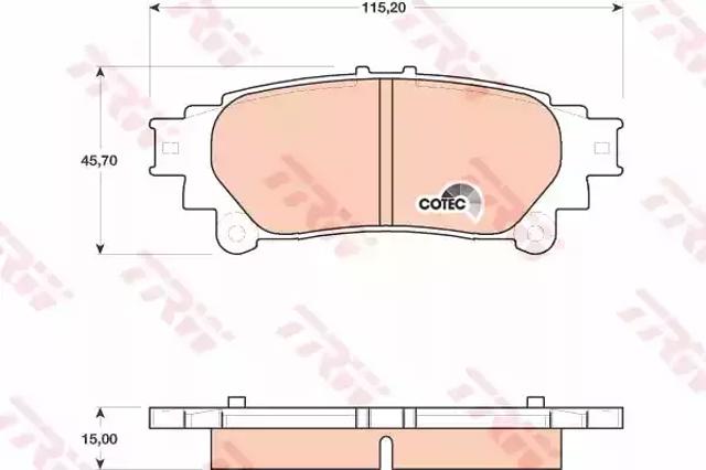 Колодки тормозные дисковые комплект GDB4174 TRW
