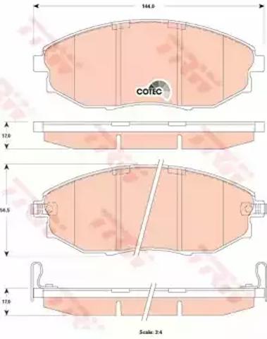Колодки тормозные дисковые комплект GDB4179 TRW