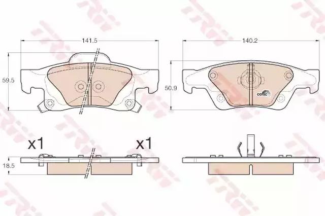 Колодки тормозные задние, дисковые GDB4448 TRW