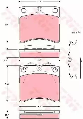 Колодки передние GDB791 TRW