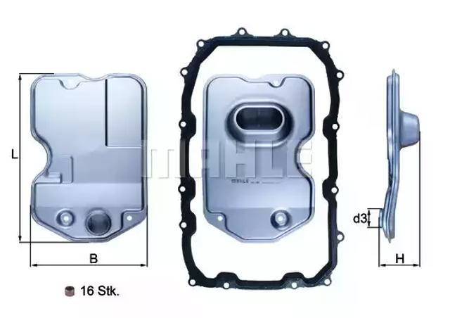 Масляный фильтр АКПП HX160KIT MAHLE