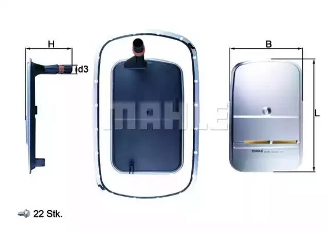 Масляный фильтр АКПП HX165KIT MAHLE
