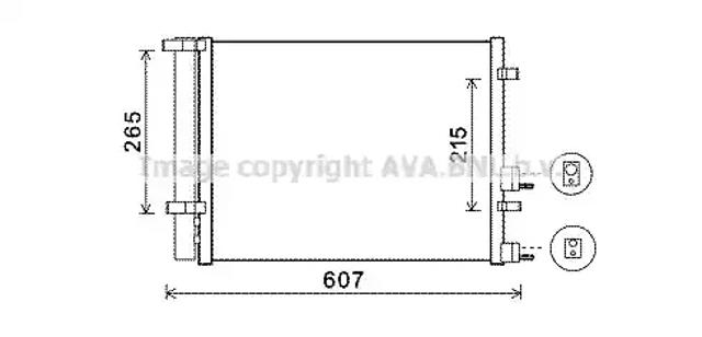 Радиатор системы охлаждения кондиционера HYA5244D AVA
