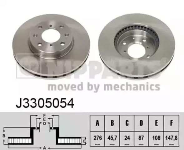 Передний тормозной диск J3305054 NIPPARTS