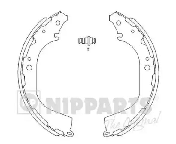 Барабанные колодки J3501045 NIPPARTS