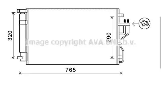 Радиатор охлаждения кондиционера KA5153D AVA