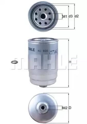 Топливный фильтр KC605D MAHLE