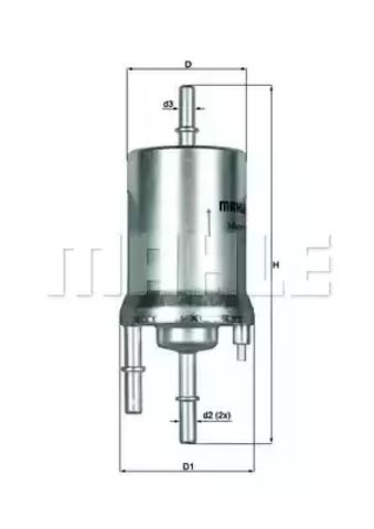 MAHLE KL1561 Фильтр топливный в наличии Житомир