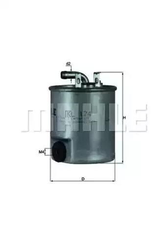 Фильтр топливный KL174 MAHLE