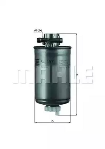 Фильтр топливный KL197 MAHLE