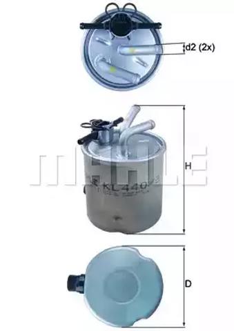 Фильтр-отстойник топлива грубой очистки KL44037 MAHLE
