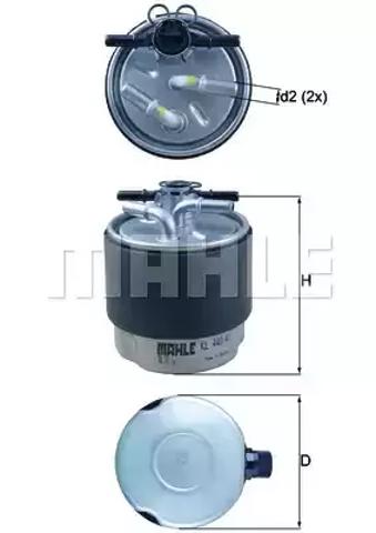 Фильтр тонкой очистки топлива KL44041 MAHLE