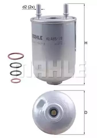 Фильтр тонкой очистки топлива KL48519D MAHLE