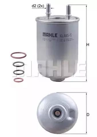 Фильтр тонкой очистки топлива KL4855D MAHLE
