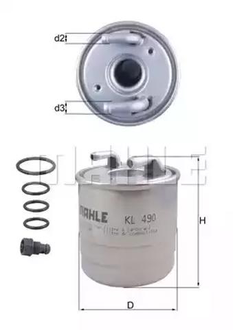 MAHLE KL490D Топливный фильтр в наличии Хмельницкий