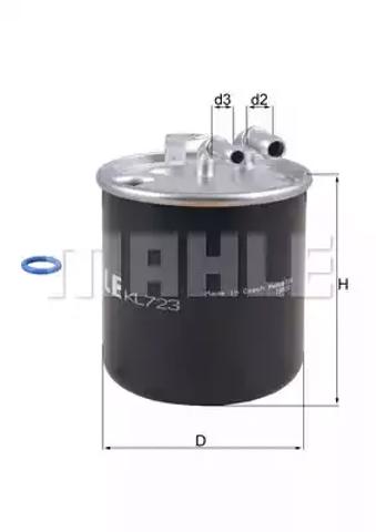 Фильтр тонкой очистки топлива KL723D MAHLE