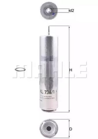 Топливный фильтр KL7361D MAHLE