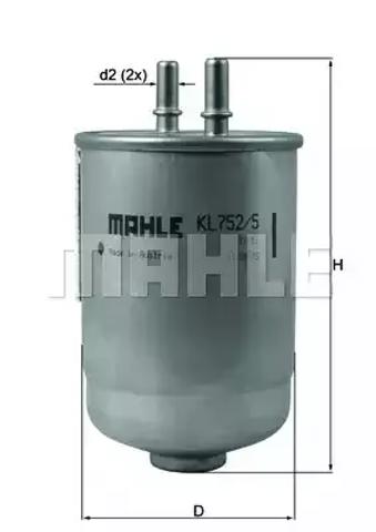 Фильтр-отстойник топлива грубой очистки KL7525D MAHLE