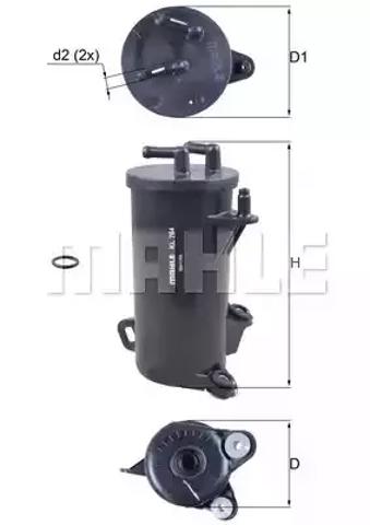 Фильтр топливный KL764D MAHLE