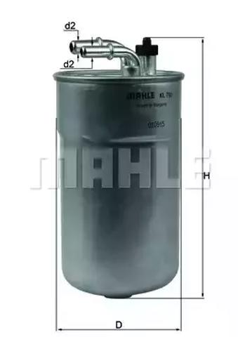 Топливный фильтр KL792 MAHLE